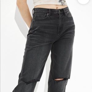 black american eagle mom jeans